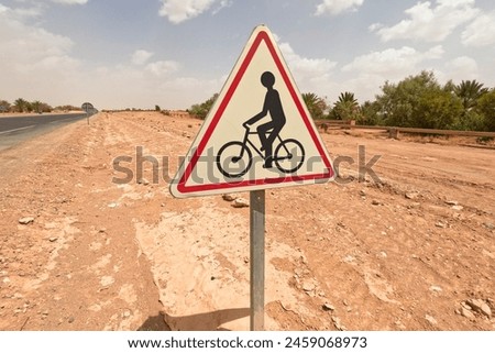 Bicycle Road Sign, Triangle Bicycle Traffic Sign