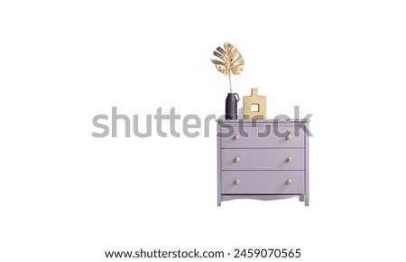 furniture in isolated background white