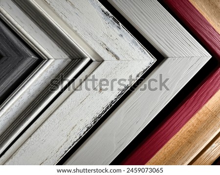 Abstract Wooden Frame Corners Close-Up