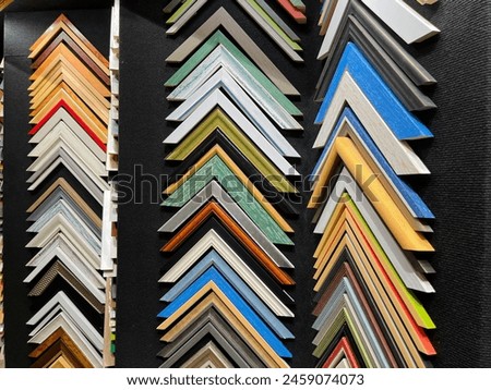 Variety of Colorful Picture Frame Samples Displayed
