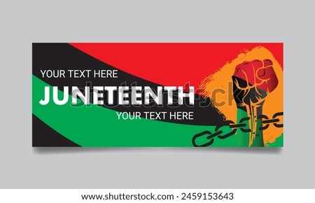Happy Juneteenth Freedom day Banner Design