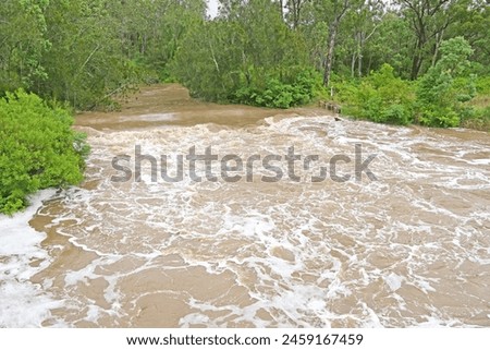Flooded river after heavy rain