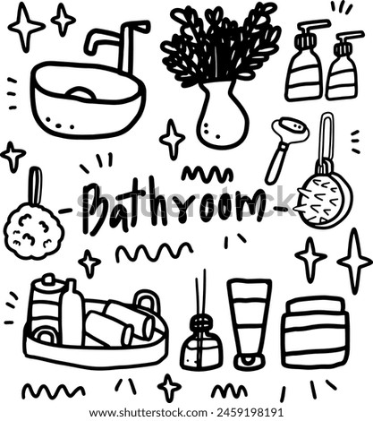 objects in the bathroom element design.