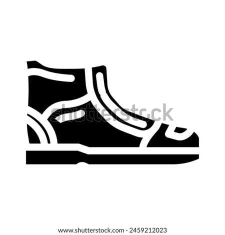 high top sneakers streetwear cloth fashion glyph icon vector. high top sneakers streetwear cloth fashion sign. isolated symbol illustration