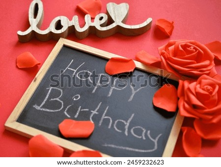romantic happy birthday congratulation card 