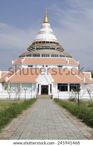 Pagoda's hall of Records in kanchanaburi province Located at Thailand