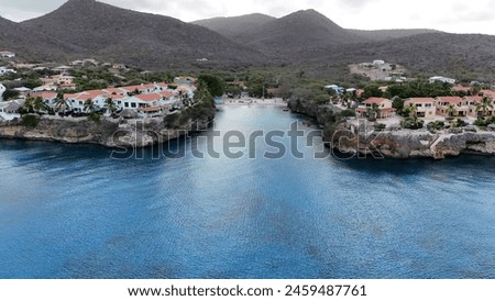 Aerial view lagoon beach Curaçao