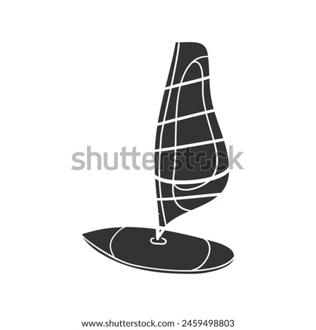 Paddle Surf Icon Silhouette Illustration. Sports Vector Graphic Pictogram Symbol Clip Art. Doodle Sketch Black Sign.