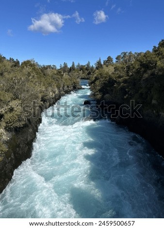 Huka Falls, Taupo, North Island of New Zealand Royalty-Free Stock Photo #2459500657