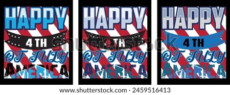 Typograpgy 4th Of July T-Shirt Design 