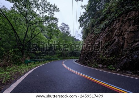 Curved road in the mountains