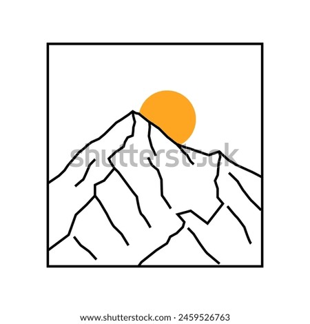 K2 Mountain nature wild vector art badge, t-shirt, sticker, and outdoor apparel