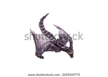 A formidable gray dragon toy.