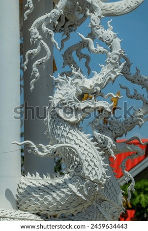 Decorative of Thai style stucco in Thai temple