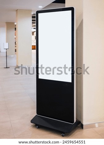 Blank Mock up Signboard Media Advertisement Sign Stand Indoor Building