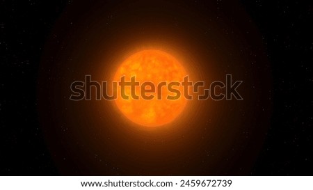 Red supergiant isolated. A star in the later stages of evolution. A massive dying star. Royalty-Free Stock Photo #2459672739