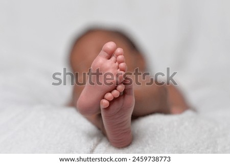 Newborn baby  white backburned picture