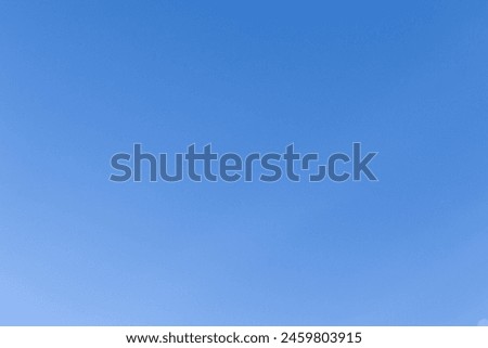 Great view of blue clear sky, also blue background for social networks. Royalty-Free Stock Photo #2459803915