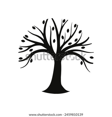 Vector tree silhouette vector tree illustration