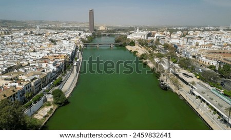 Aerial view of Sevilla, Andalusia. Southern Spain.