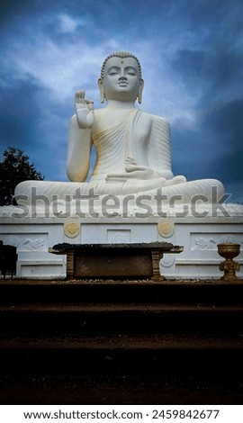 Lord Buddha Statue in Mihinthale, Sri lanka. The place where Mihindu Thero introduced Buddhism to Sri Lanka. Royalty-Free Stock Photo #2459842677