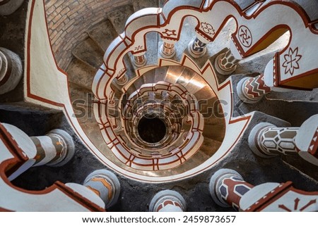 beautifully decorated spiral stairway in the Bory Castle in Szekesfehervar .
