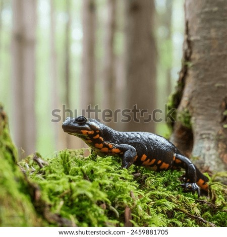 A Salamanders in a green forest