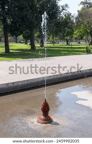 Old Fountain with water in shalimar garden lahore pakistan, historical place, world haritage  Royalty-Free Stock Photo #2459902035