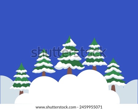 Christmas Tree Snow Background Illustration