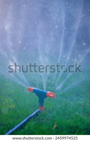 Keep your garden hydrated and healthy with a water sprinkler. A simple and effective way to water your plants and lawn. Saves time and effort compared to manual watering.