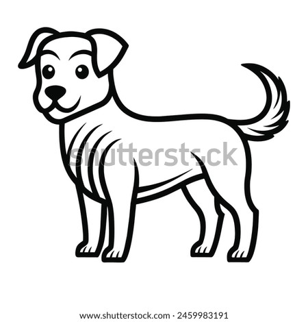 Dog liner art design ,graphic resource