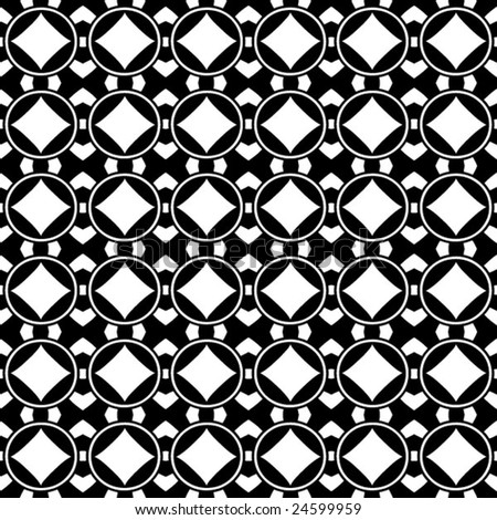 Abstract seamless black and white pattern - vector illustration