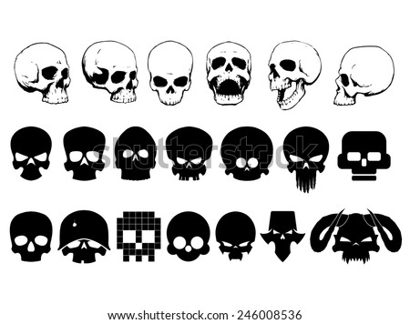 Skulls set
