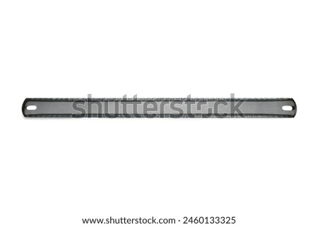 Metal hacksaw blade isolated on white background