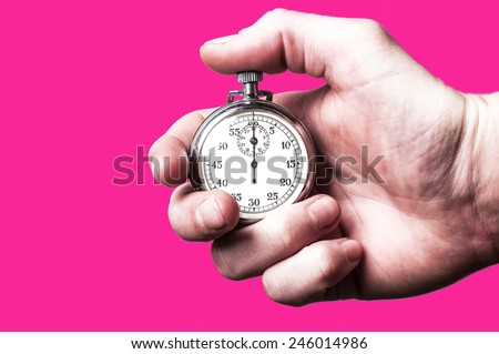 Stopwatch pink Royalty-Free Stock Photo #246014986