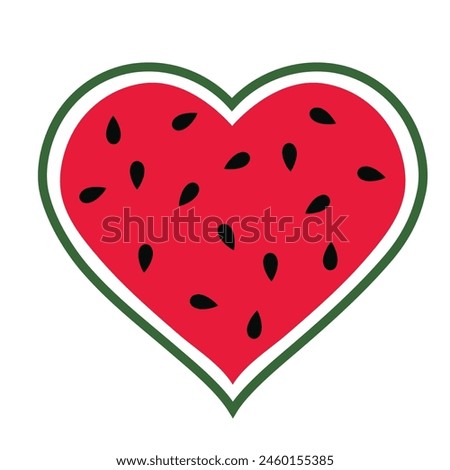 water melon heart shape palestine 