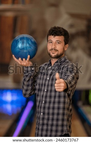 boy spending the afternoon bowling
