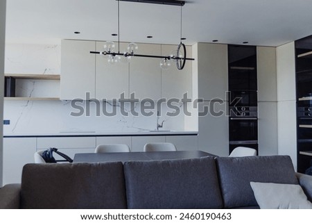 kitchen in Scandinavian style. in light colors