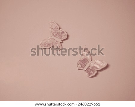 Beautiful and sweet butterfly background white, pink, yellow