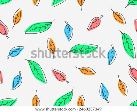 Tropical leaf background. Abstract leaves background pattern vector. Handrawn leaf vector illustration. leaves pattern wallpaper.