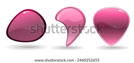 Glossy Pink and Violet Speech Bubbles, vector, area for your text