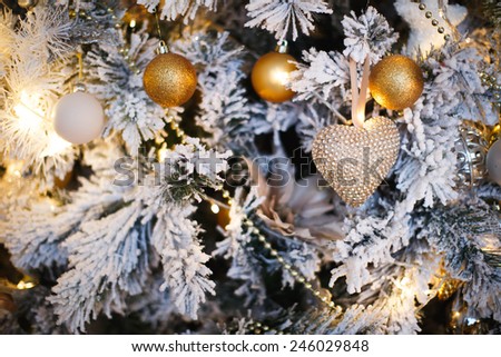 Decorated Christmas tree. Royalty-Free Stock Photo #246029848