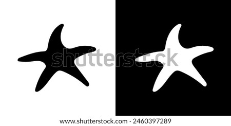 Starfish silhouette icon. Animal icon. Black icon. Silhouette icon.