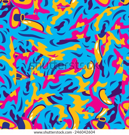Abstract psychedelic seamless pattern vector illustration