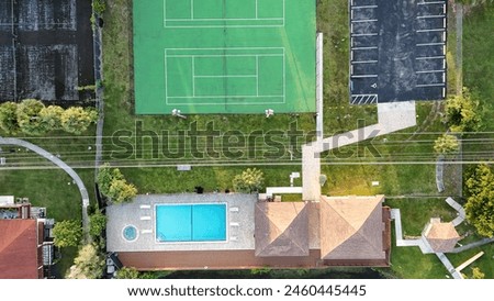 Sports soccer and tennis field