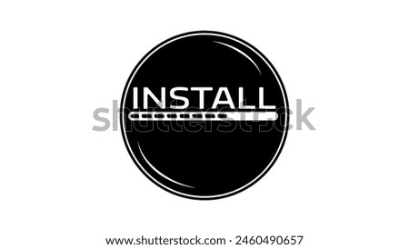 installation emblem, black isolated silhouette Royalty-Free Stock Photo #2460490657