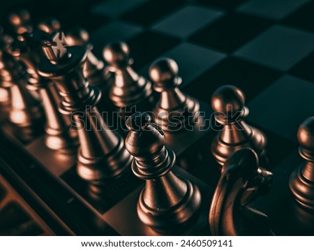 Chess board game. Strategy ideas concept business futuristic graphic icon.
