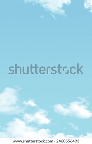 Sky Blue,Cloud Background,Horizon Spring Clear Sky in Morning by the beach,Vertical beautiful landscape nature sunrise in Summer,Backdrop banner white clouds over the sea 