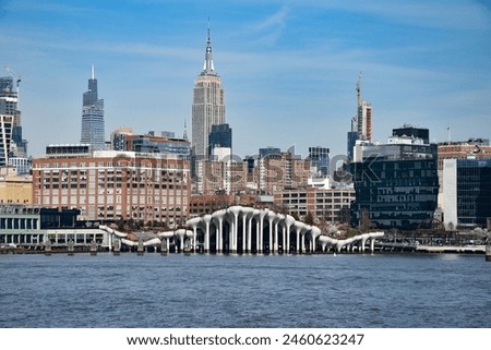Manhattan skyline viewed from the Hudson River