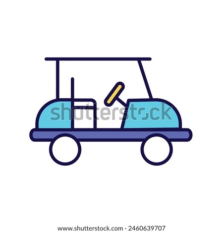 buggy car with white background vector stock illustration